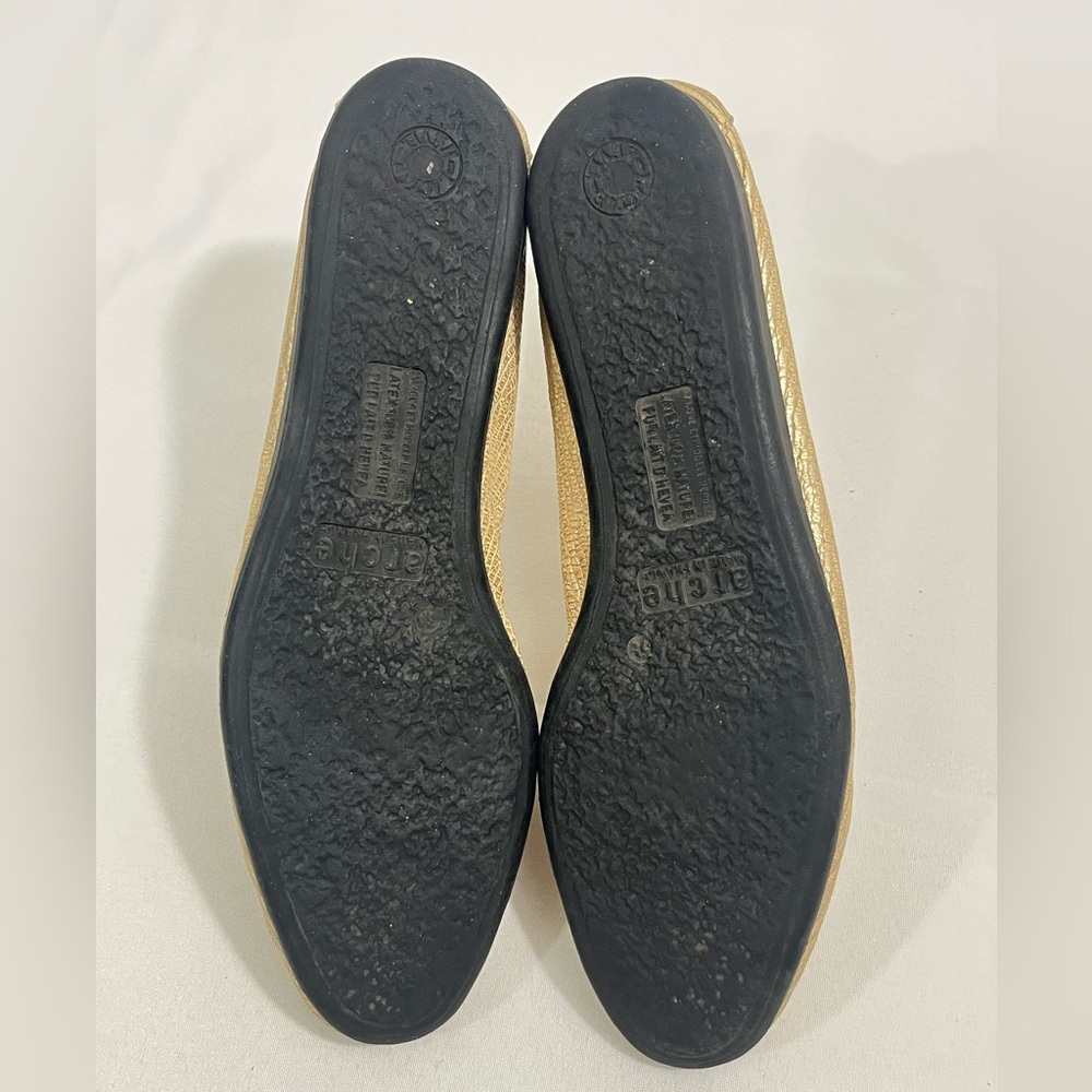Arche Metallic Gold Ballet Flats Leather 39 - Picture 7 of 9